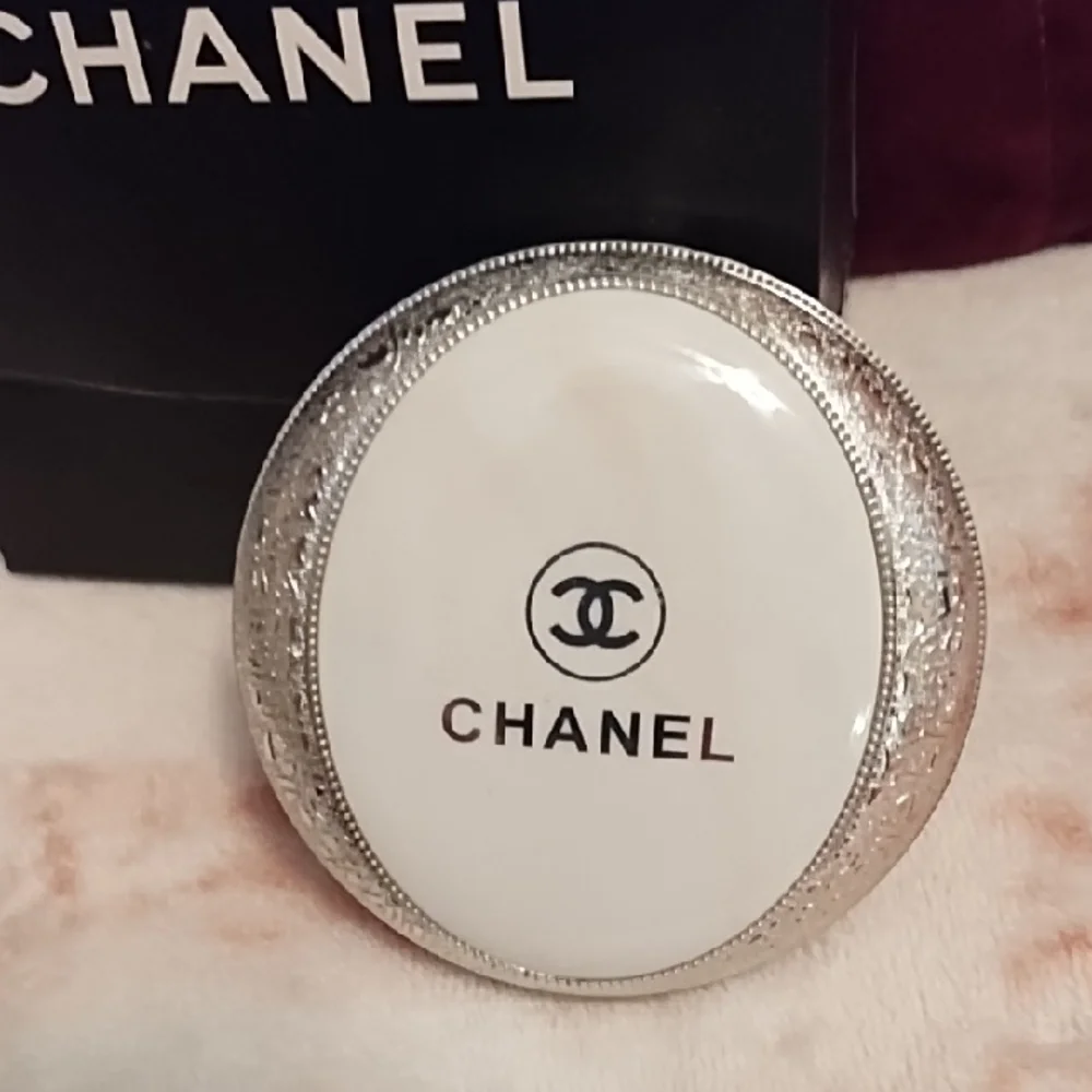 CHANEL Vintage Ornate Powder Compact with Mirror